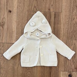 GAP Cream Knit Baby Hoodie